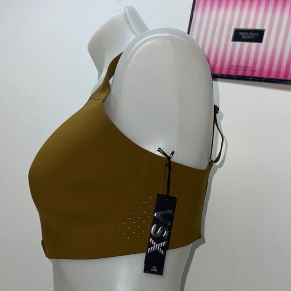 🔥Victoria's Secret olive green  Sports Bra with Front Zipper SZ 36D New - Picture 4 of 12